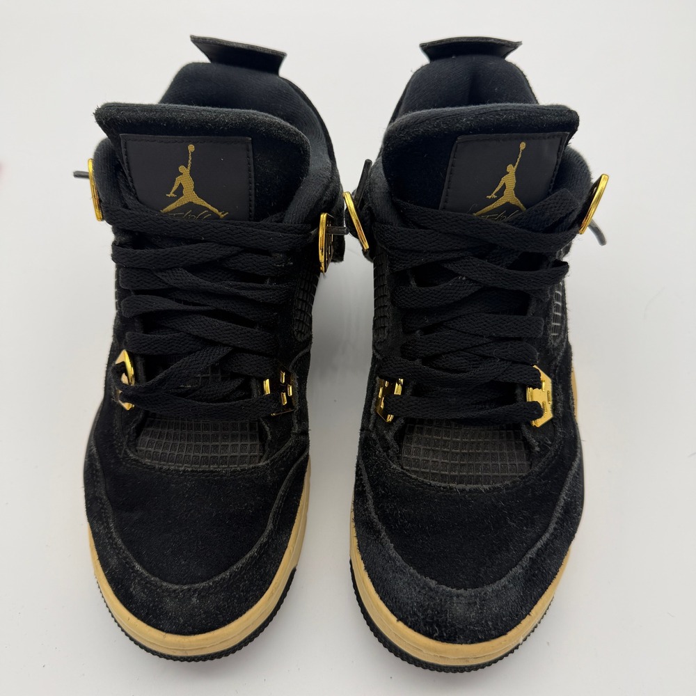Air Jordan 4 Retro Royalty Black Metallic Gold 408452-032 Size 6.5Y
